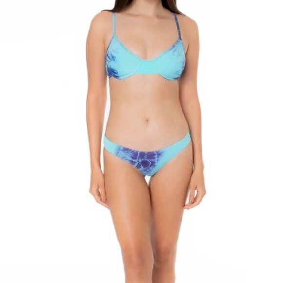 NHall Flu Flu Reversible Hand Dyed Bottom - Tie Dye Aruba/Navy - Picture 1 of 4